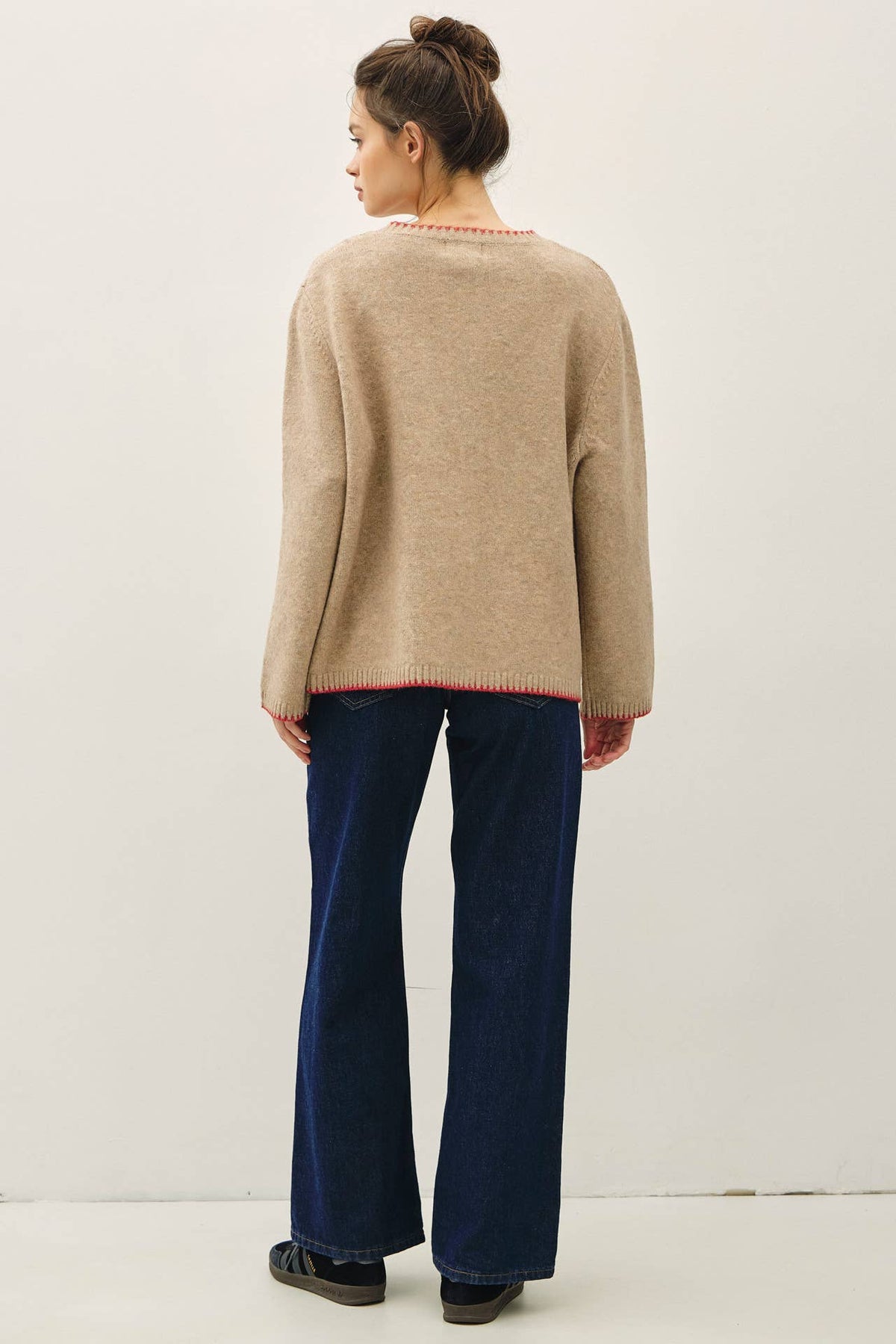 Wool Blend Boxy Cardigan