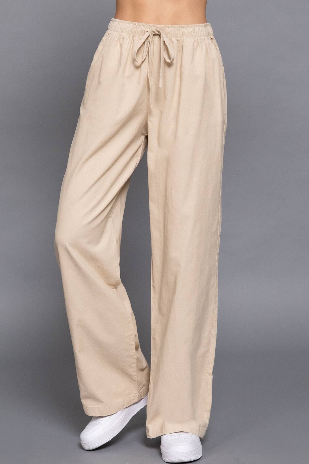 Elastic Waist Corduroy Pants