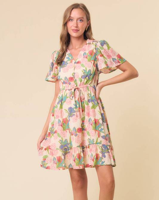 Flutter Sleeve Mini Dress