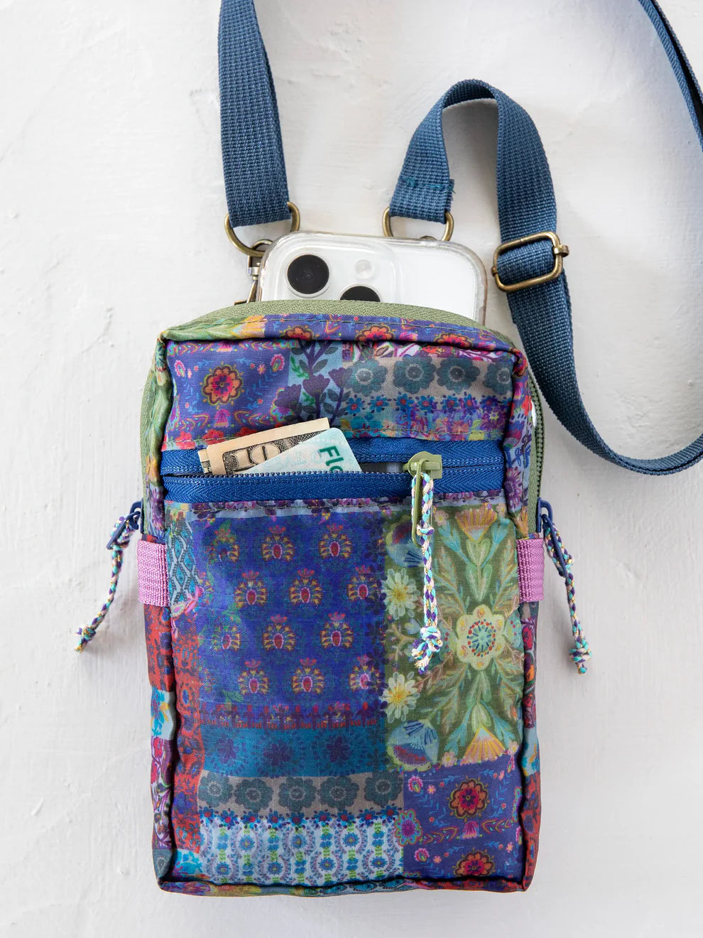 Pocket Crossbody | Blue Patchwork