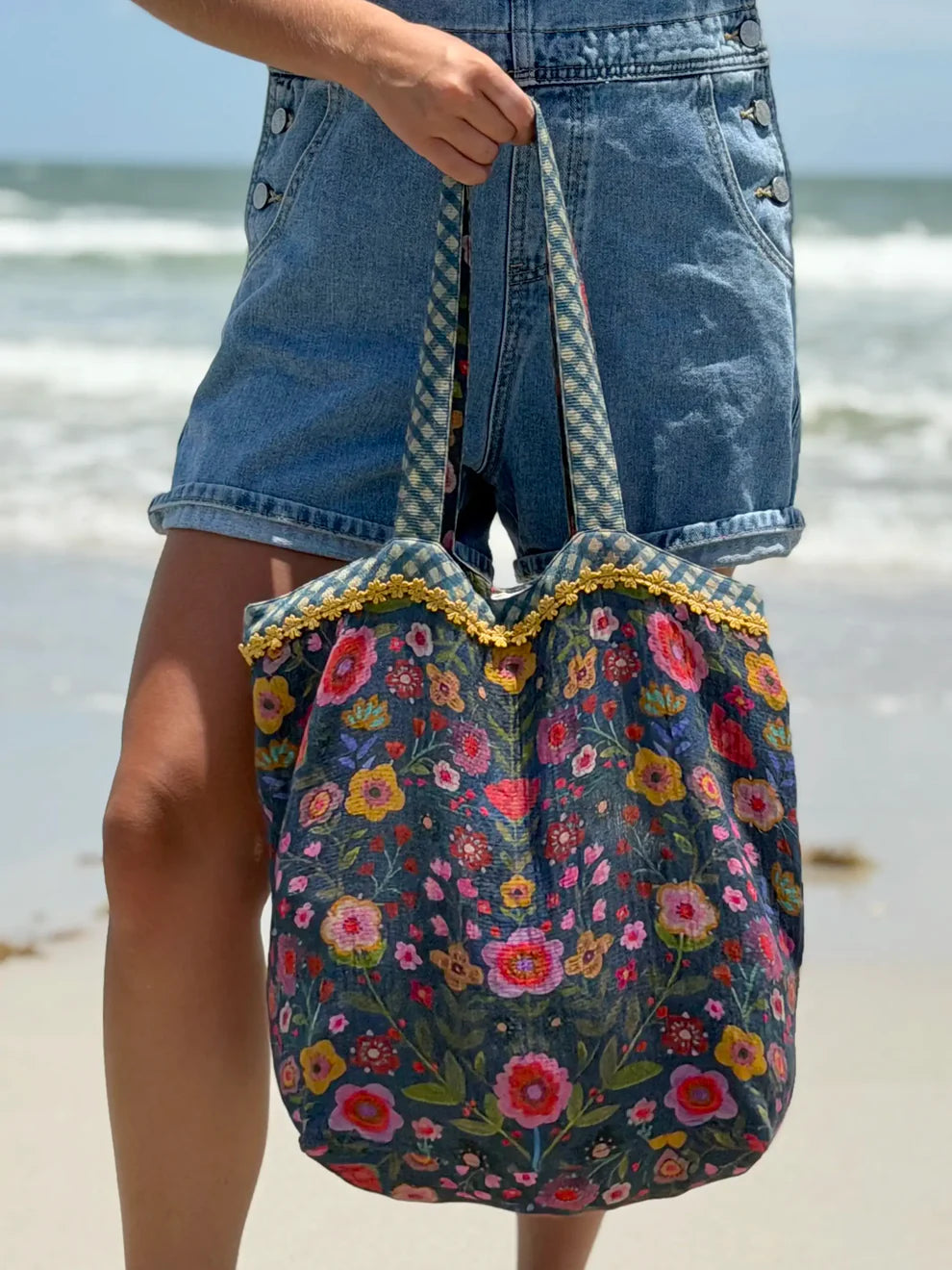 Cotton Gauze Reversible Tote Bag