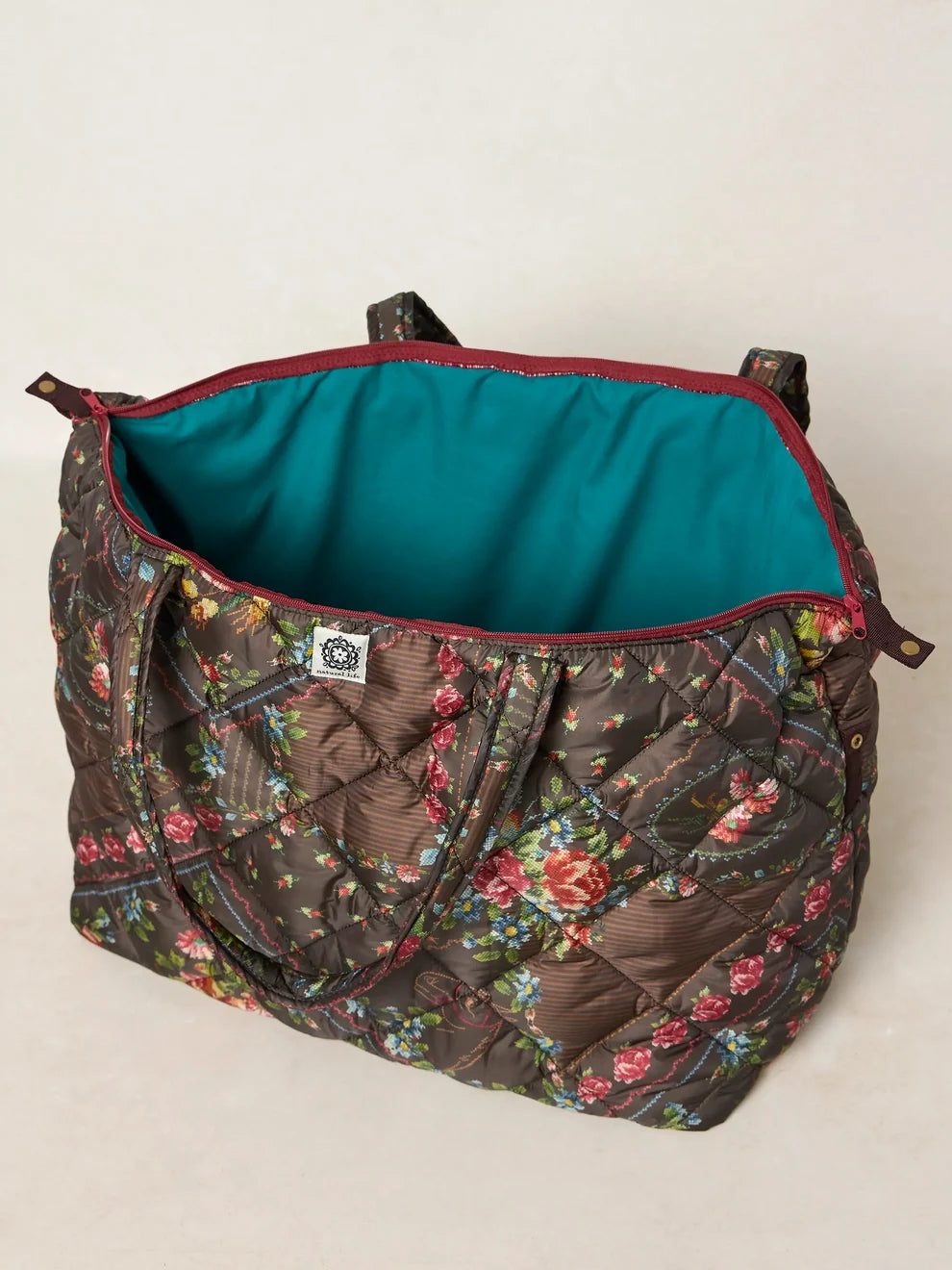 Puffy Weekender Bag | Crafted Bouquets Chocolate