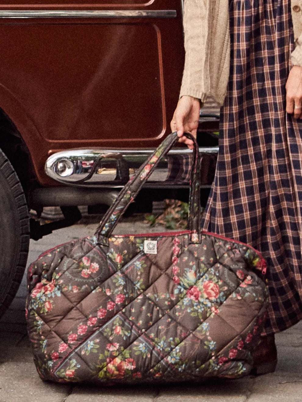 Puffy Weekender Bag | Crafted Bouquets Chocolate