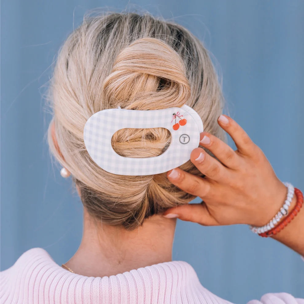 Teleties Flat Round Clip | Basket Of Cherries
