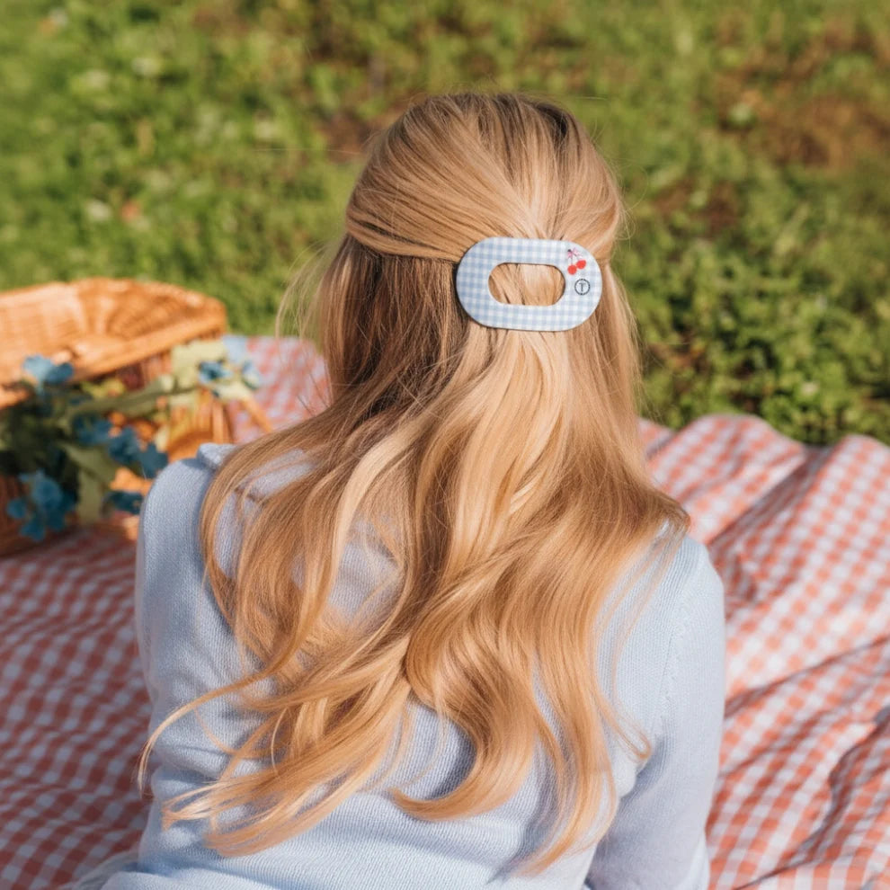 Teleties Flat Round Clip | Basket Of Cherries