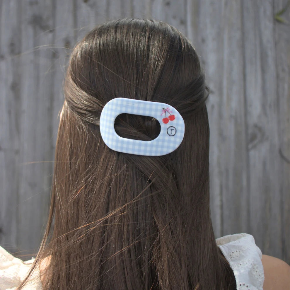 Teleties Flat Round Clip | Basket Of Cherries
