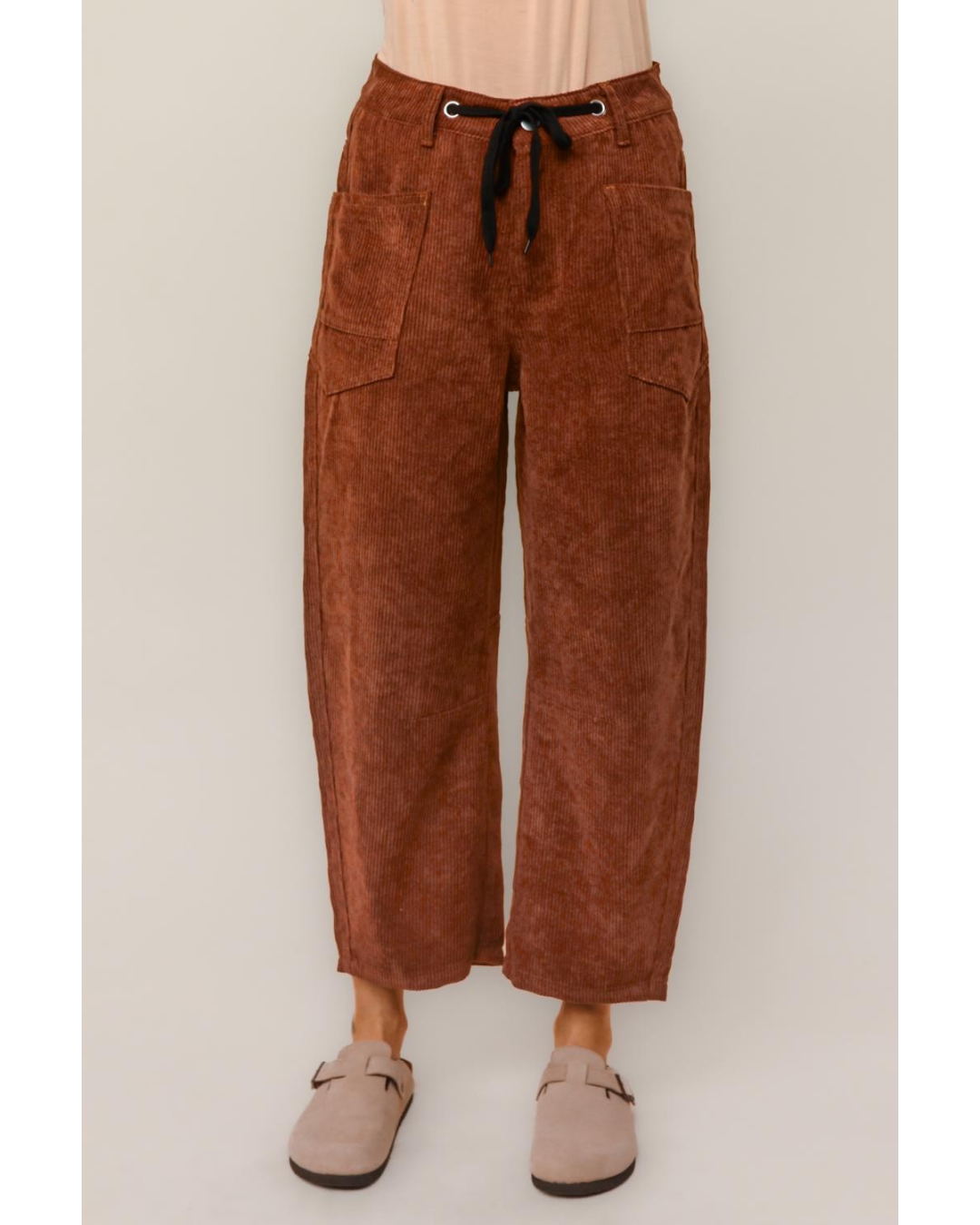 Mid-Rise Baggy Fit Corduroy Pants