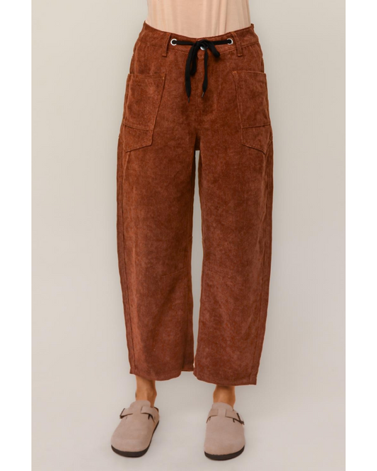Mid-Rise Baggy Fit Corduroy Pants