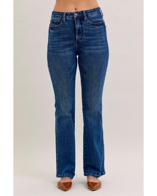 High Waist | Bootcut | Short Inseam Tummy Control Jeans