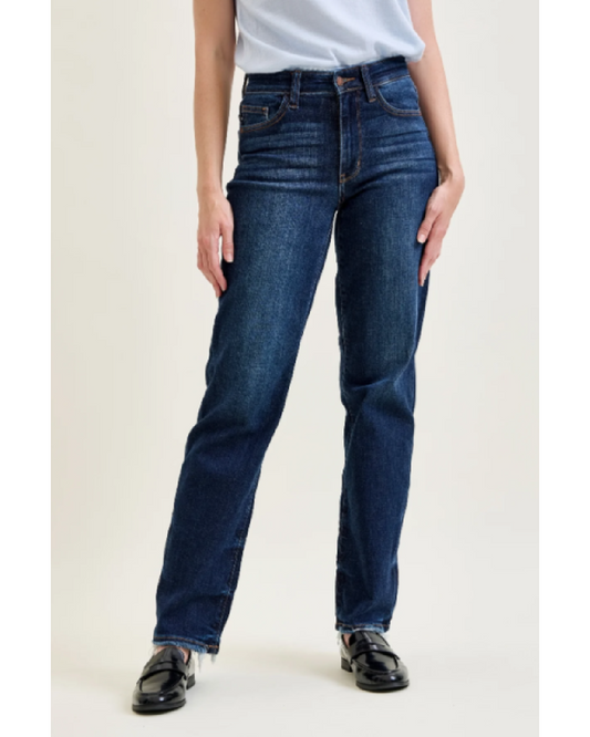 Mid-Rise | Straight | Frey Hem Jeans
