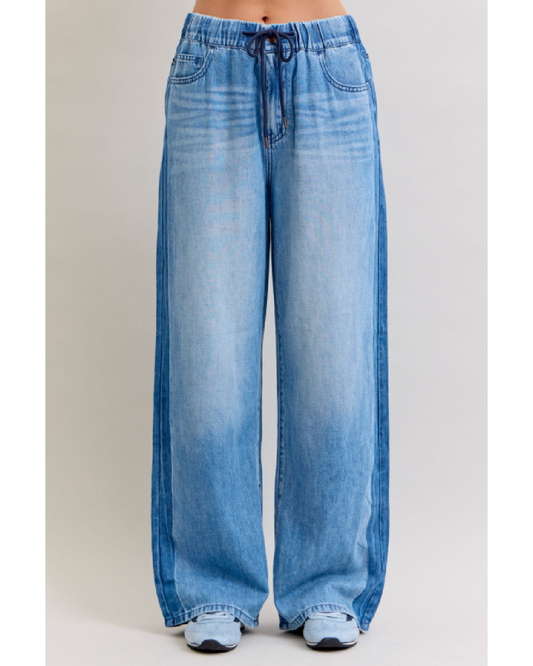 High Waist | Wilhemina | Featherweight Drawstring Jeans
