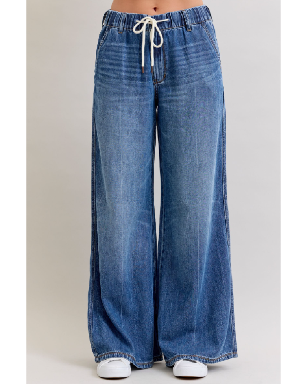 HW | Palazzo | Featherweight Drawstring Jeans