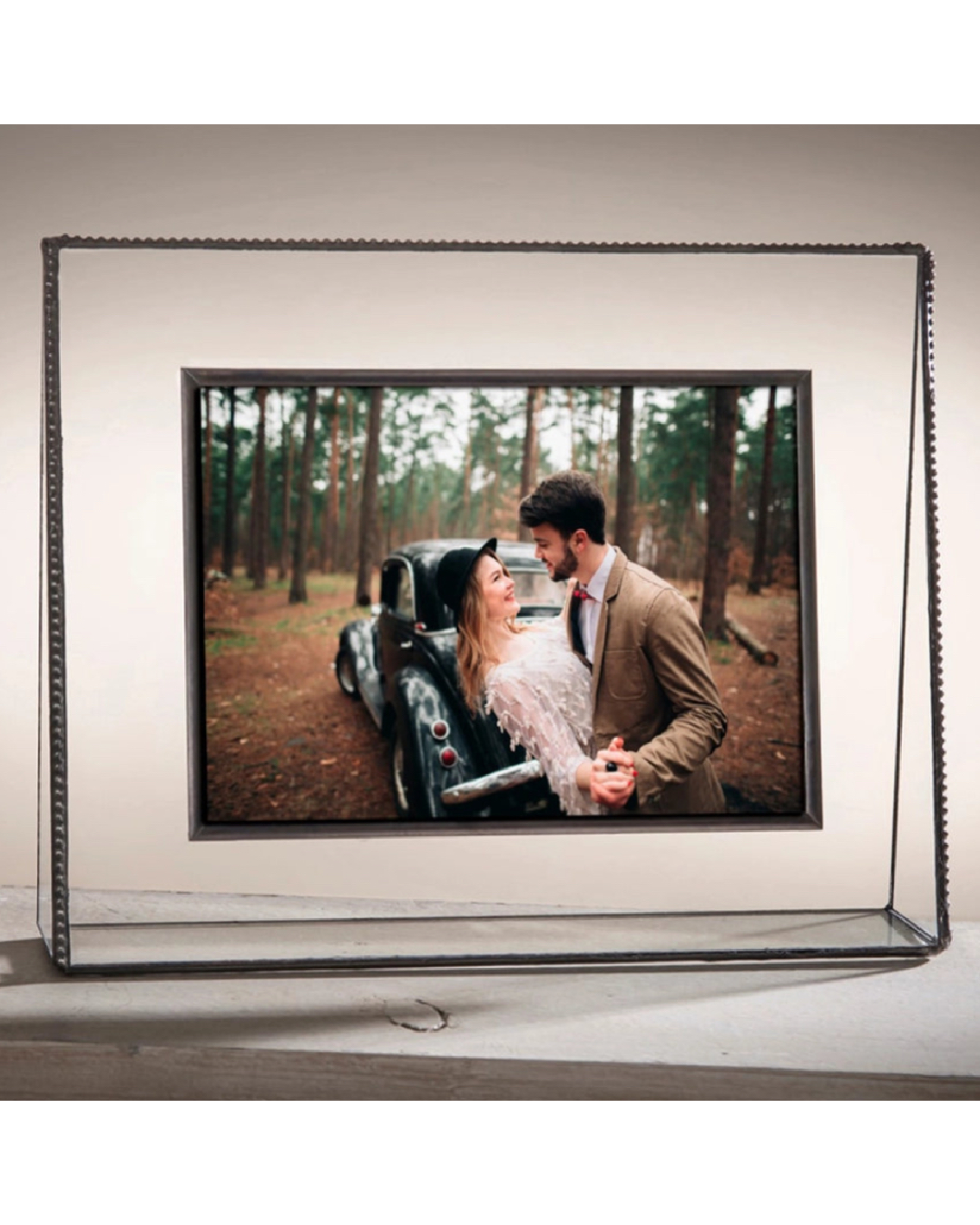 Beaded Clear Glass Picture Frames