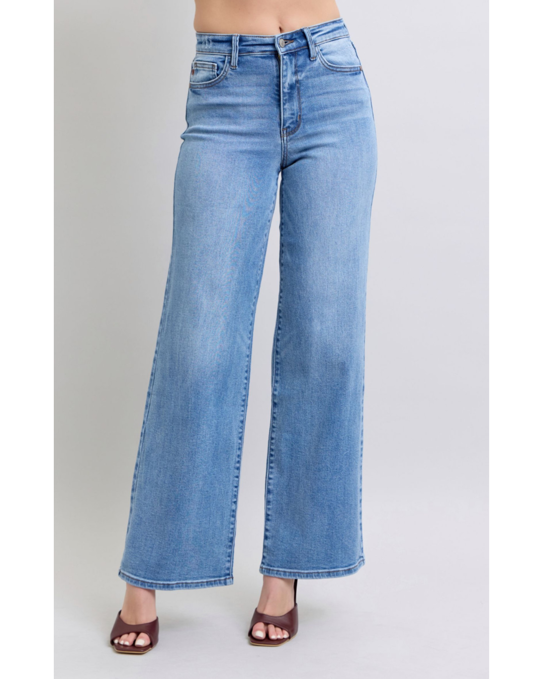 High Waist | Wide Leg | Vintage Wash Jeans