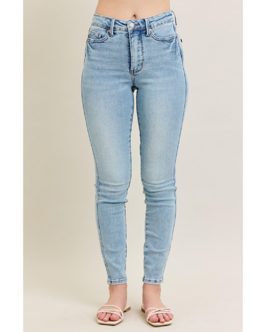 Mid-Rise | Skinny | Tummy Control Vintage Wash Jeans
