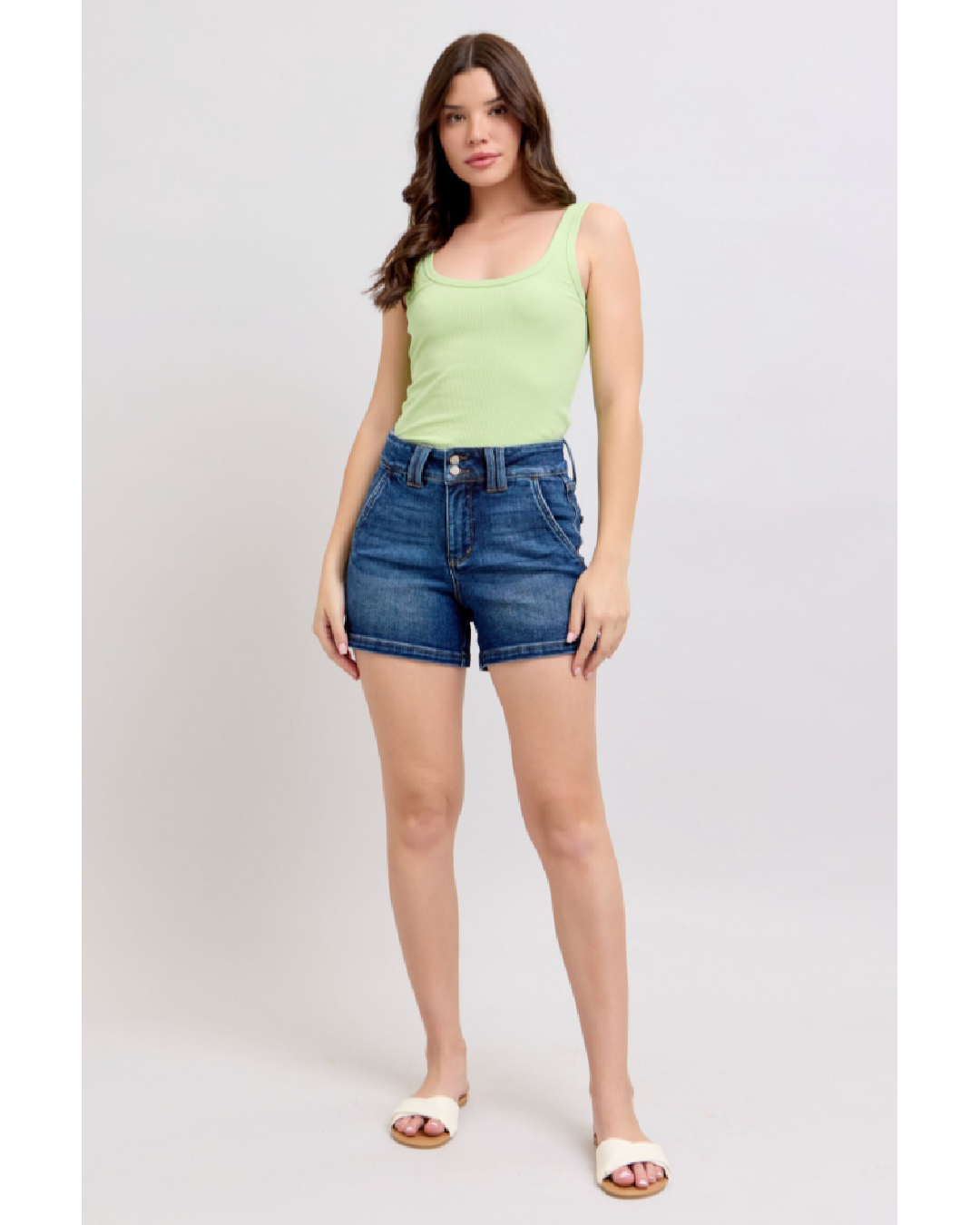 High Waist | Double Button Shorts