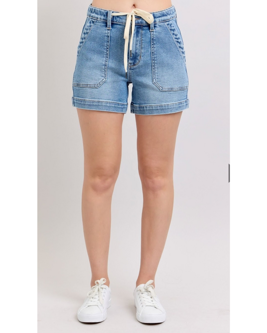 High Waist | Jogger | Vintage Wash Shorts