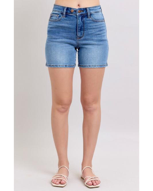 High Waist | 2 Button Dad Shorts