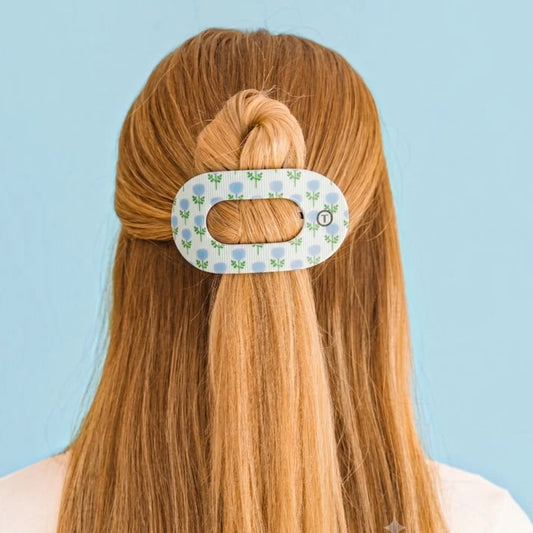 Teleties Hair Clip | Blue Marigold