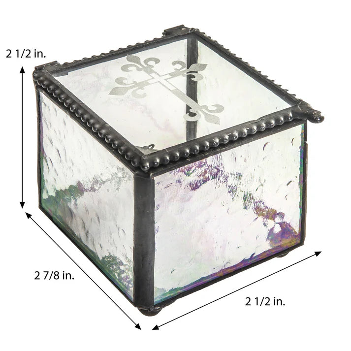 Glass Box | Iridized with Cross