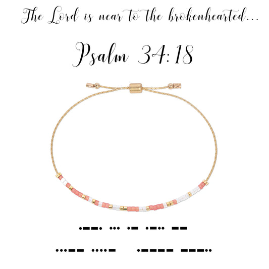 Morse Code Bracelet | Psalm 34:18
