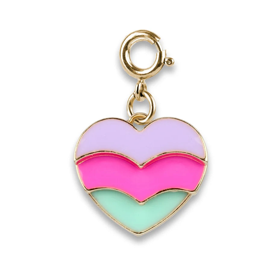 Gold Swivel Hear Charm