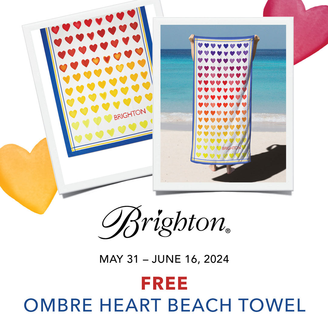 Ombre Heart Beach Towel FREE WITH $125 BRIGHTON