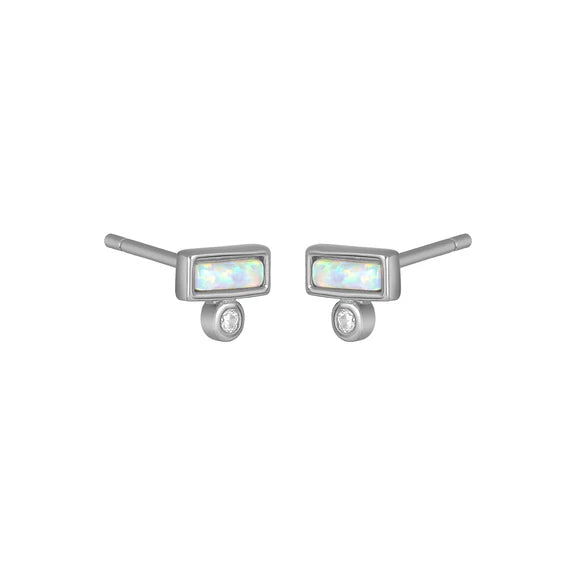 Ashton Opal Stud | Silver