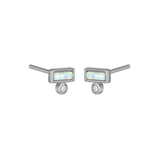 Ashton Opal Stud | Silver