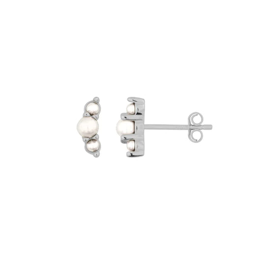 Lucie Pearl Studs | Silver