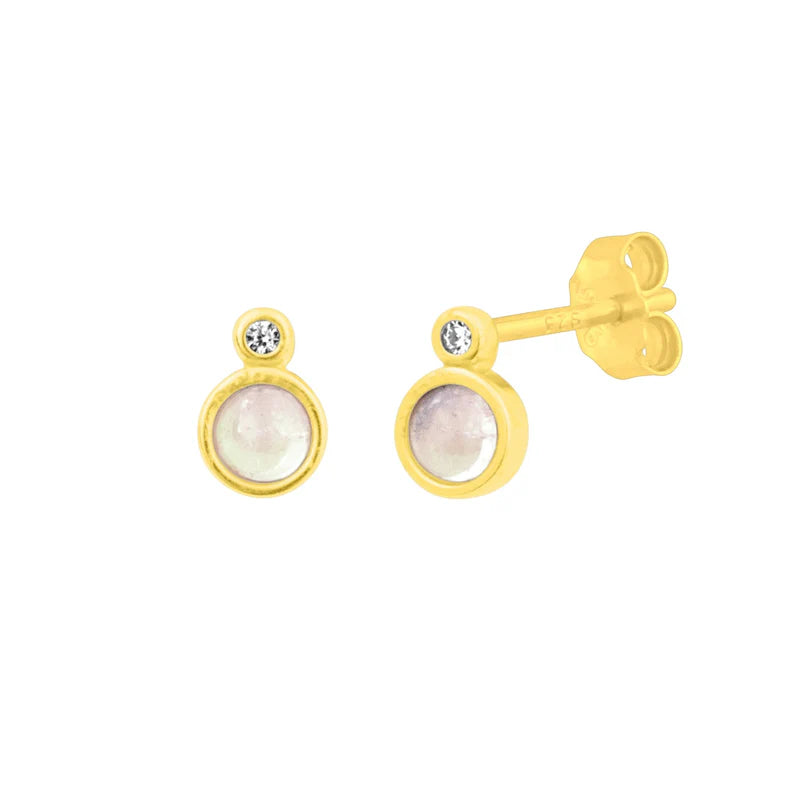 Reese Moonstone Studs