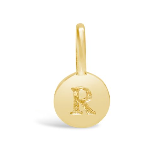 Love Letter Mini Disk Pendant | Gold