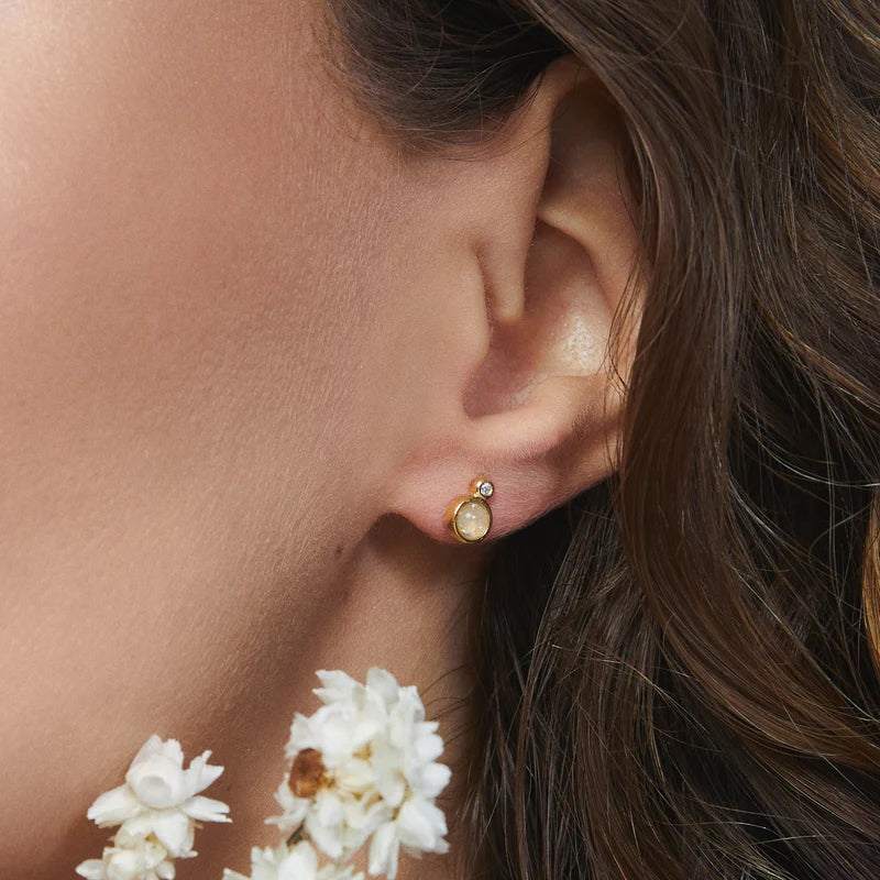 Reese Moonstone Studs
