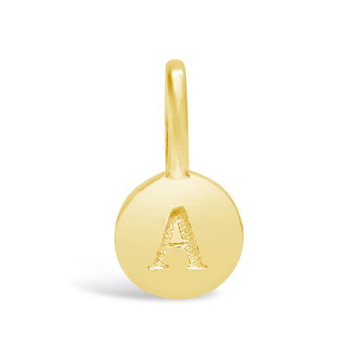 Love Letter Mini Disk Pendant | Gold