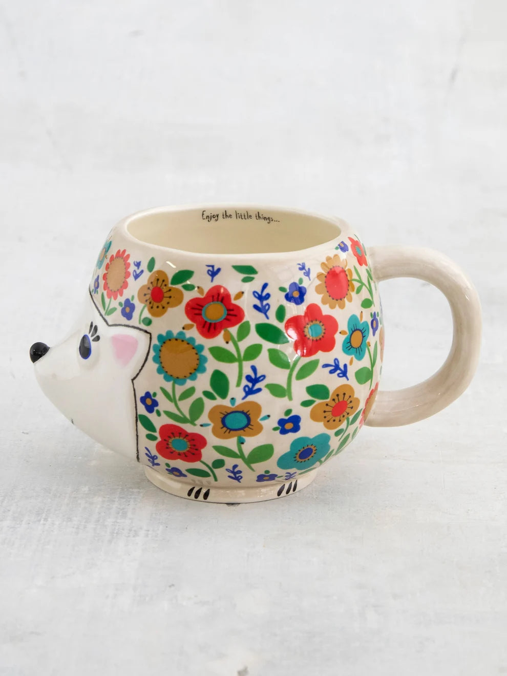 Folk Art Coffee Mug | Harriet The Hedgehog