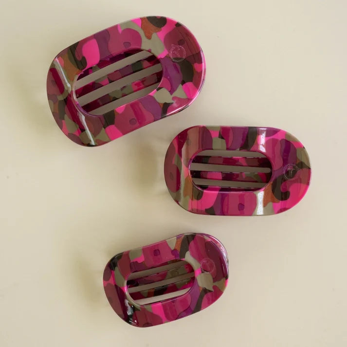 Teleties Flat Round Hair Clip | Garden Glam