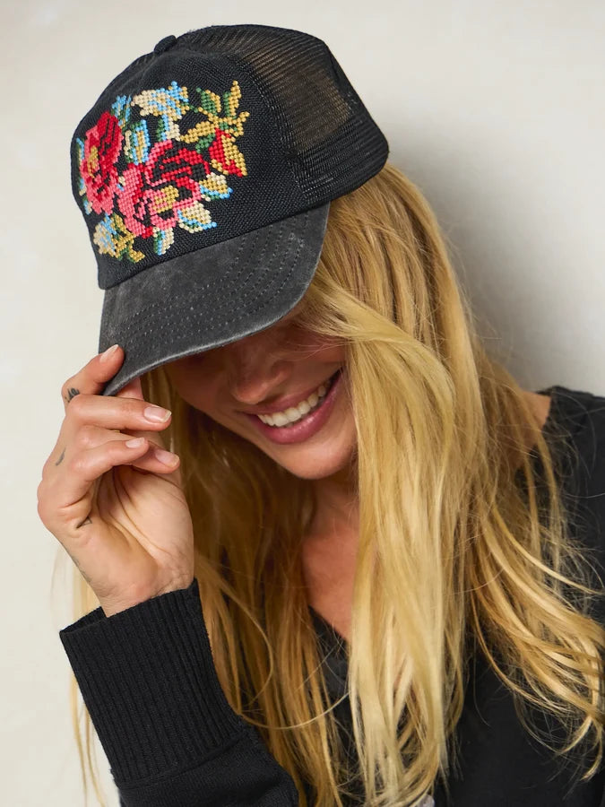 Needlepoint Trucker Hat
