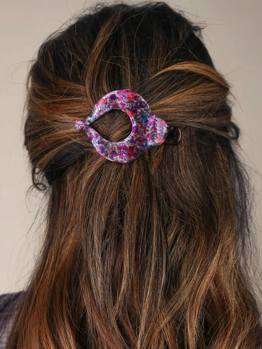 Boho Clip | Velvet Dark Purple Neon