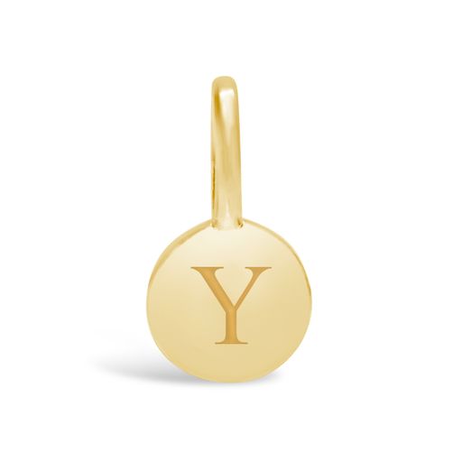 Love Letter Mini Disk Pendant | Gold