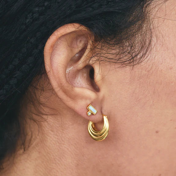 Ashton Opal Stud |Gold