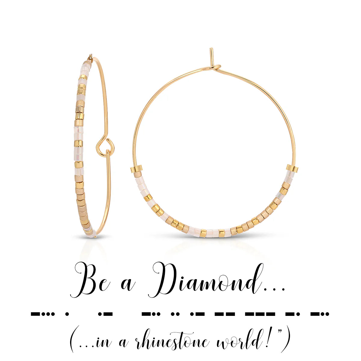 Morse Code Earrings | Be A Diamond