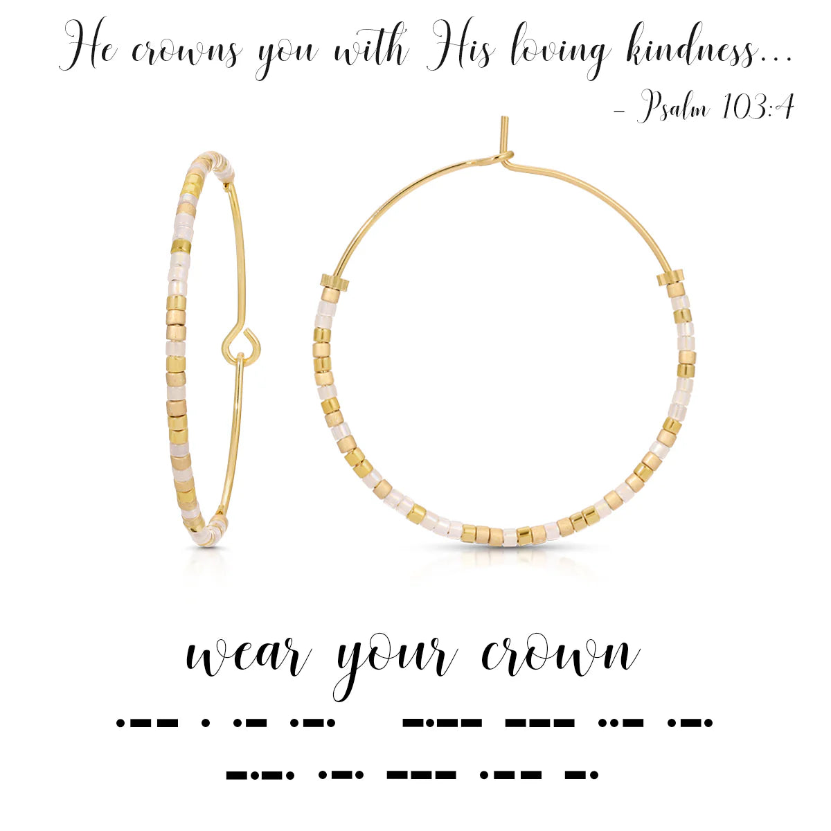 Morse Code Earrings | Wear Your Crown