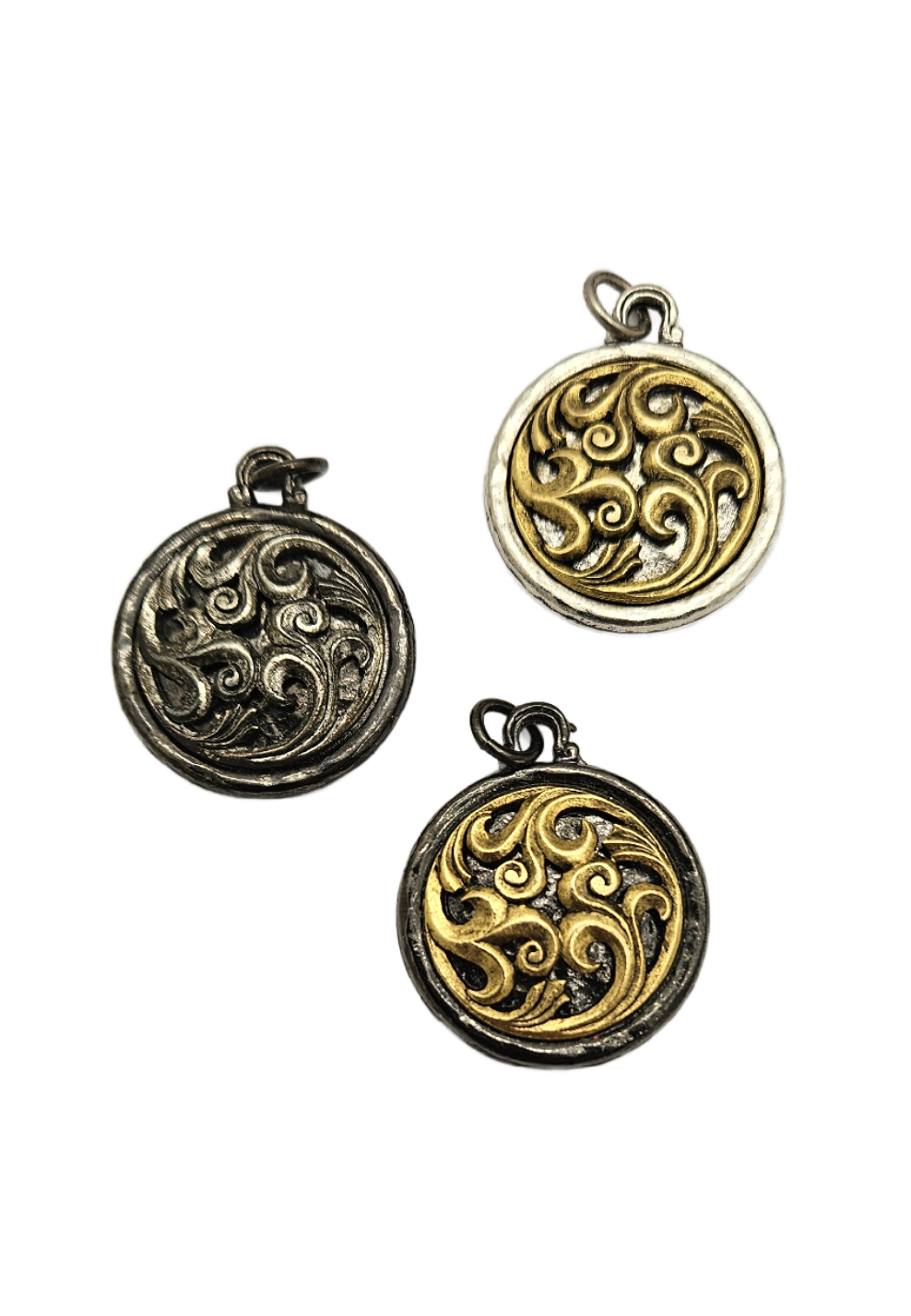 Scroll Medallion Charms