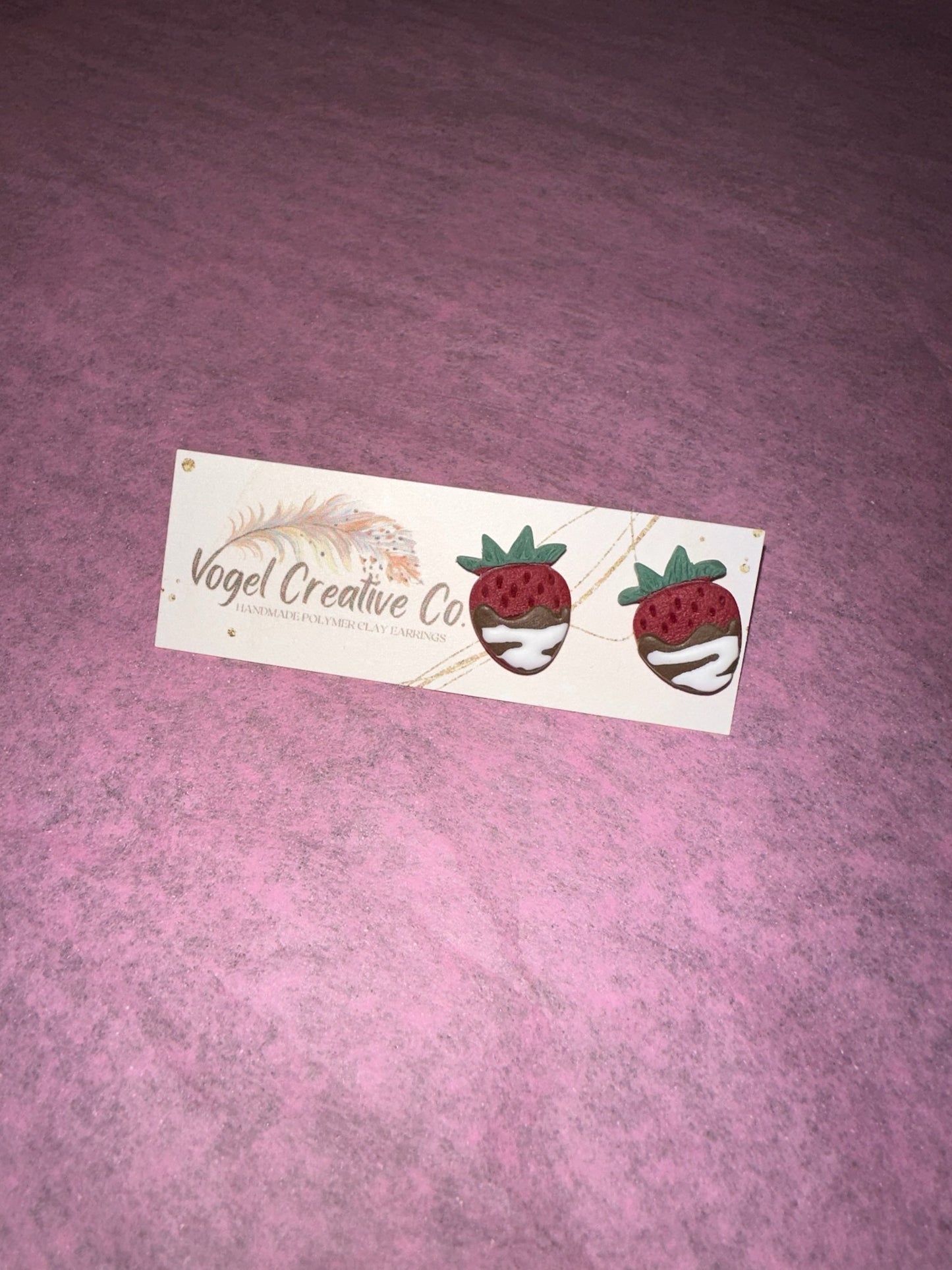 Chocolate Covered Strawberries Earrings