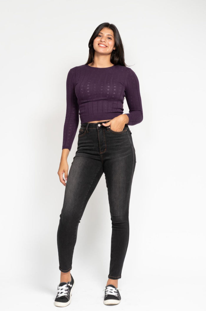 High Waist | Skinny | Tummy Control Black Jeans