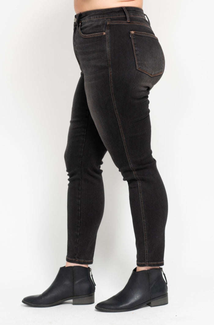 High Waist | Skinny | Tummy Control Black Jeans