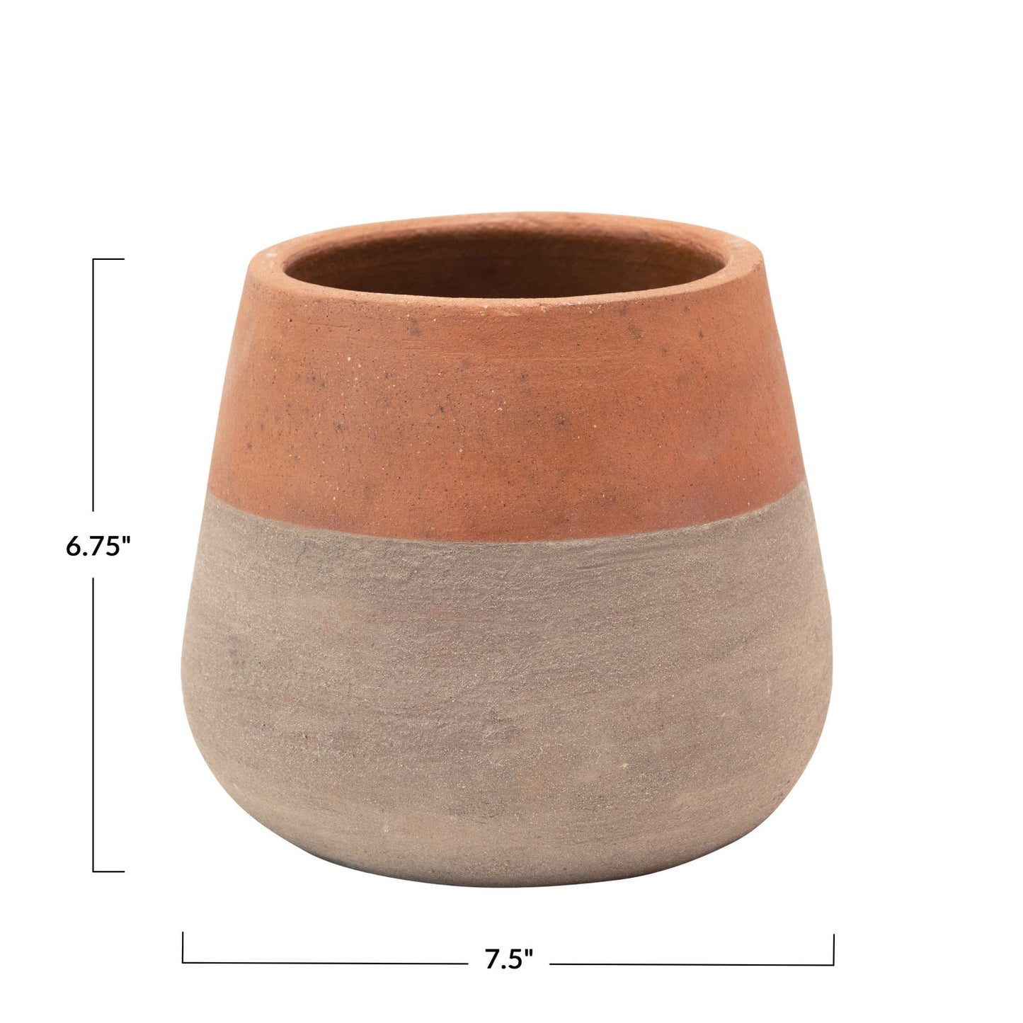 2-Toned Terra Cotta Planter