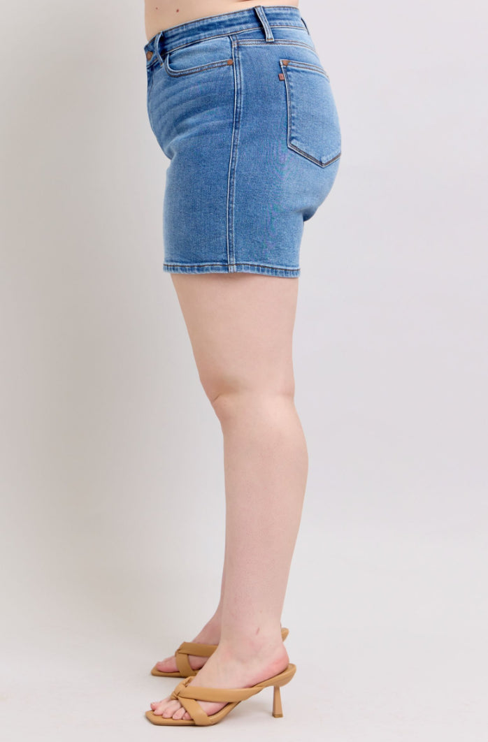 High Waist | 2 Button Dad Shorts