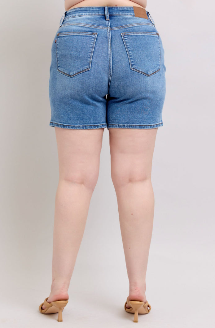 High Waist | 2 Button Dad Shorts