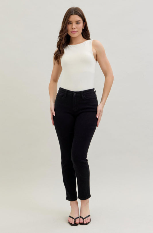 Mid-Rise | Slim | Black Jeans